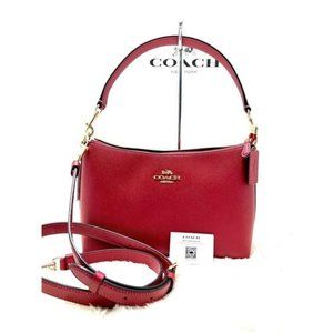 Coach Clara Shoulder Bag Crossbody in CE584 Red Crossgrain Leather NWT